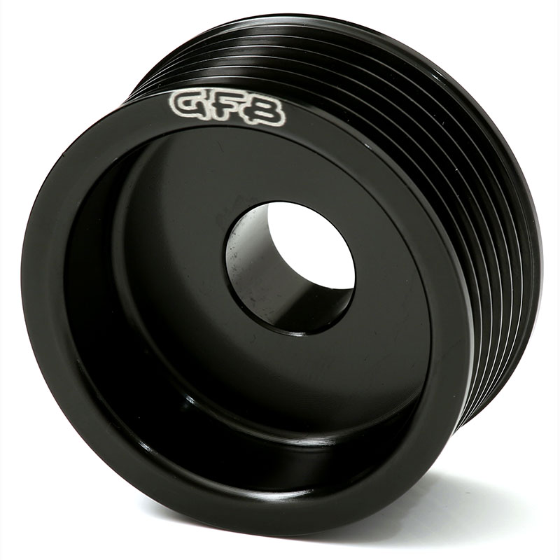 GFB Part Number 2221 lightened underdrive alternator pulley close up view